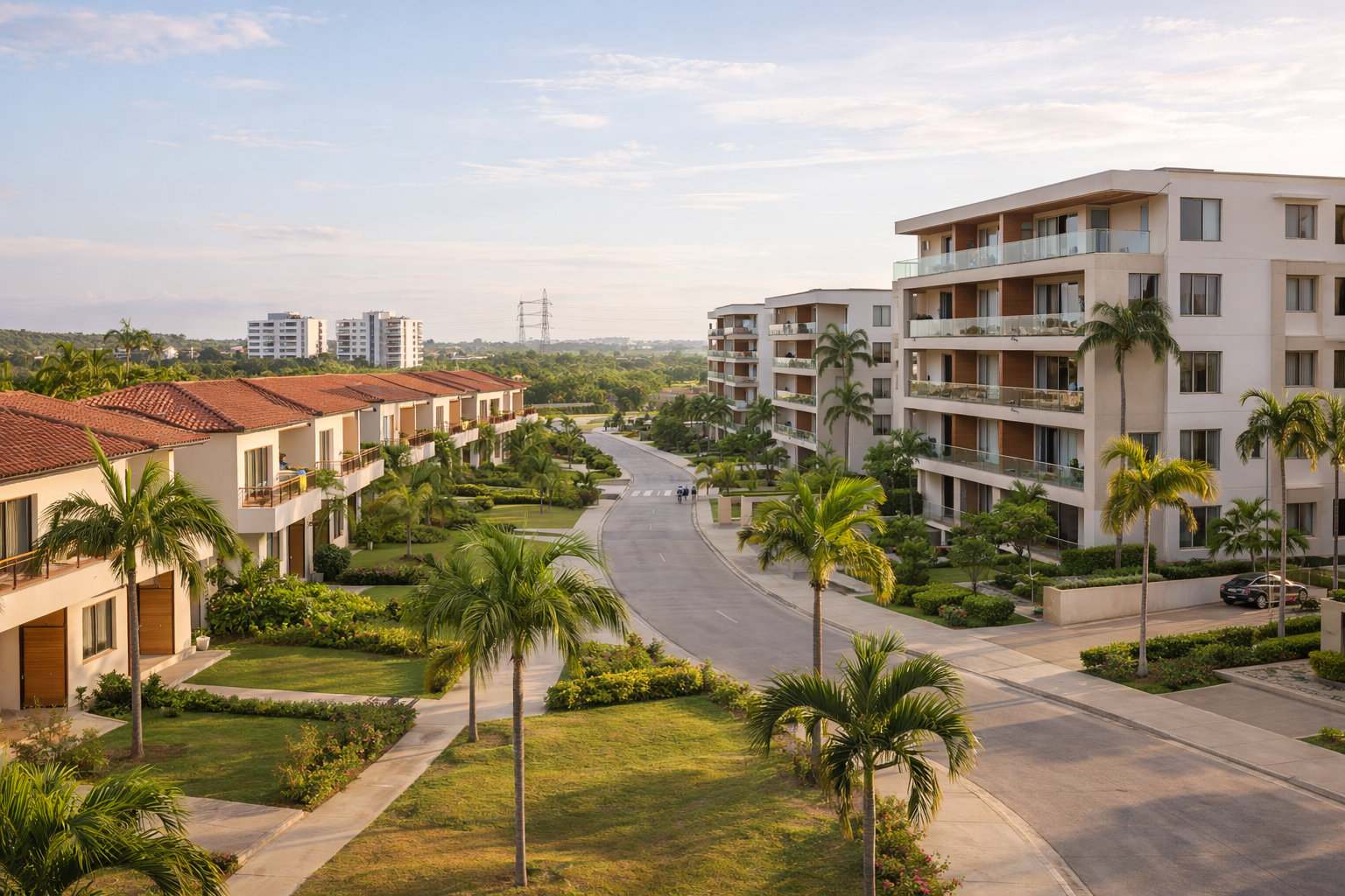 Vista urbana per analisi investimento in Colombia